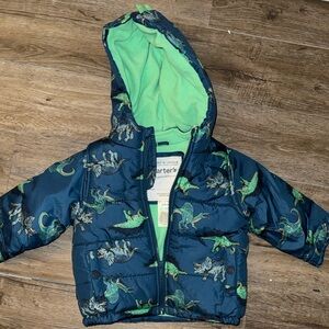 Carter's Navy Dinosaur Puffer Jacket